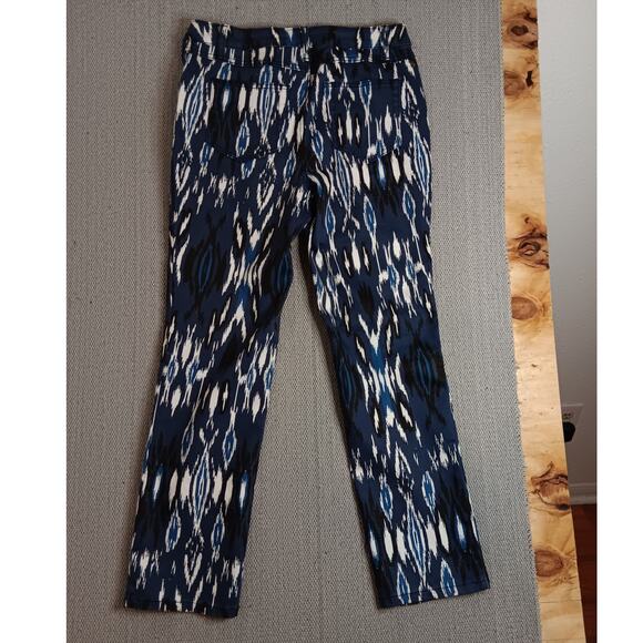 Su & Lola Pants Womens 6 Aztec Blue Stretch 5 Pocket Straight - Picture 7 of 14